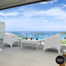 3 Piece Resin Rattan Pool Side Setting with Aruba Arm Chair - Richmond Office Furniture