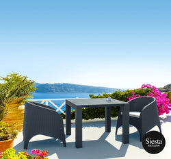 3 Piece Patio Rattan Set with Aruba Armchairs - Richmond Office Furniture
