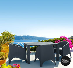 3 Seat Patio Rattan Set with Aruba Armchairs - Richmond Office Furniture