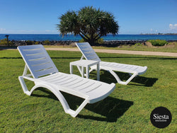 Aqua Sunlounger 3 Piece Package with Side Table - Richmond Office Furniture