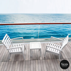 3 Piece Balcony Setting with Artemis XL Arm Chair & Ocean Side Table - Richmond Office Furniture
