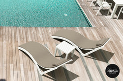 Pool Side 3 Piece Slim Sun Lounger Package with Ocean Side Table - Richmond Office Furniture
