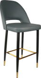 Semifreddo Stool with Black Metal 750h Legs