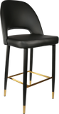 Semifreddo Stool with Black Metal 750h Legs
