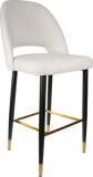 Semifreddo Stool with Black Metal 750h Legs