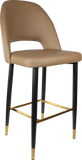 Semifreddo Stool with Black Metal 750h Legs