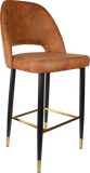 Semifreddo Stool with Black Metal 750h Legs