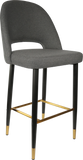Semifreddo Stool with Black Metal 750h Legs