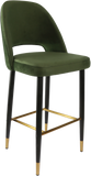 Semifreddo Stool with Black Metal 750h Legs