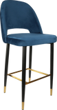 Semifreddo Stool with Black Metal 750h Legs