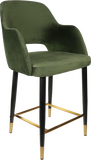 Sorbet Counter Stool  Black Metal 750H Legs