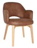 Albury Arm Chair Natural Timber Leg - Richmond Office Furniture