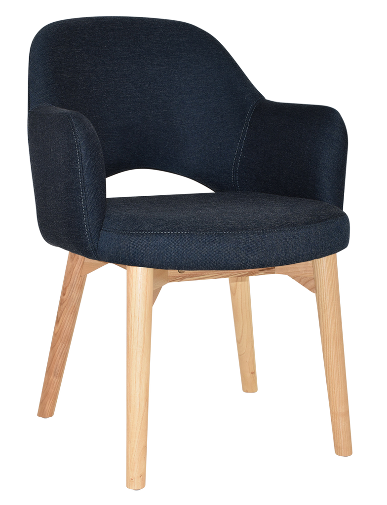 Albury Arm Chair Natural Timber Leg - Richmond Office Furniture