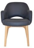 Albury Arm Chair Natural Timber Leg - Richmond Office Furniture