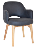 Albury Arm Chair Natural Timber Leg - Richmond Office Furniture