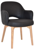 Albury Arm Chair Natural Timber Leg - Richmond Office Furniture