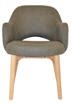 Albury Arm Chair Natural Timber Leg - Richmond Office Furniture