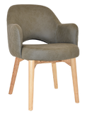 Albury Arm Chair Natural Timber Leg - Richmond Office Furniture