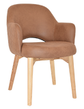 Albury Arm Chair Natural Timber Leg - Richmond Office Furniture