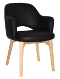 Albury Arm Chair Natural Timber Leg - Richmond Office Furniture