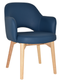 Albury Arm Chair Natural Timber Leg - Richmond Office Furniture