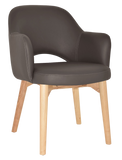 Albury Arm Chair Natural Timber Leg - Richmond Office Furniture