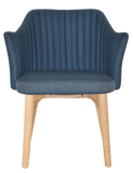 Coogee Arm Chair Natural Timber Leg - Richmond Office Furniture