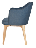 Coogee Arm Chair Natural Timber Leg - Richmond Office Furniture