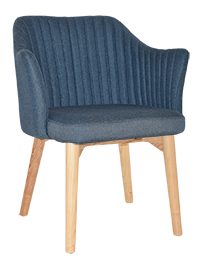 Coogee Arm Chair Natural Timber Leg - Richmond Office Furniture