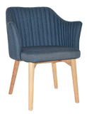 Coogee Arm Chair Natural Timber Leg - Richmond Office Furniture