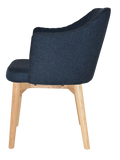 Coogee Arm Chair Natural Timber Leg - Richmond Office Furniture