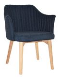 Coogee Arm Chair Natural Timber Leg - Richmond Office Furniture