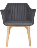 Coogee Arm Chair Natural Timber Leg - Richmond Office Furniture