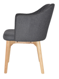 Coogee Arm Chair Natural Timber Leg - Richmond Office Furniture