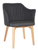 Coogee Arm Chair Natural Timber Leg - Richmond Office Furniture