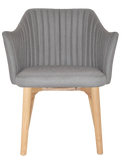 Coogee Arm Chair Natural Timber Leg - Richmond Office Furniture