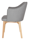 Coogee Arm Chair Natural Timber Leg - Richmond Office Furniture