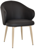 Hugo Arm chair Birch Metal Leg - Richmond Office Furniture