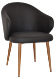 Hugo Arm Chair Light Oak Metal Leg - Richmond Office Furniture