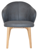 Hugo Arm Chair Natural Timber Leg - Richmond Office Furniture