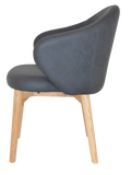 Hugo Arm Chair Natural Timber Leg - Richmond Office Furniture