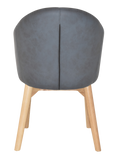 Hugo Arm Chair Natural Timber Leg - Richmond Office Furniture