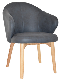 Hugo Arm Chair Natural Timber Leg - Richmond Office Furniture