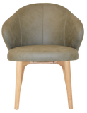 Hugo Arm Chair Natural Timber Leg - Richmond Office Furniture