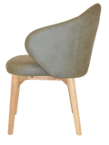 Hugo Arm Chair Natural Timber Leg - Richmond Office Furniture