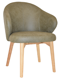 Hugo Arm Chair Natural Timber Leg - Richmond Office Furniture