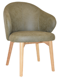 Hugo Arm Chair Natural Timber Leg - Richmond Office Furniture