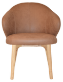 Hugo Arm Chair Natural Timber Leg - Richmond Office Furniture