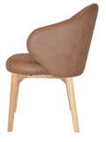 Hugo Arm Chair Natural Timber Leg - Richmond Office Furniture