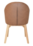 Hugo Arm Chair Natural Timber Leg - Richmond Office Furniture